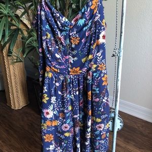 Blue flowered romper